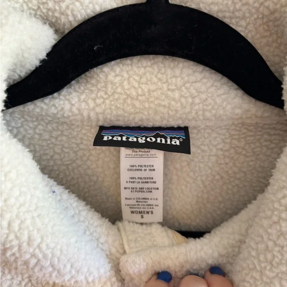 Patagonia White Fleece Jacket size S - Picture 6 of 7